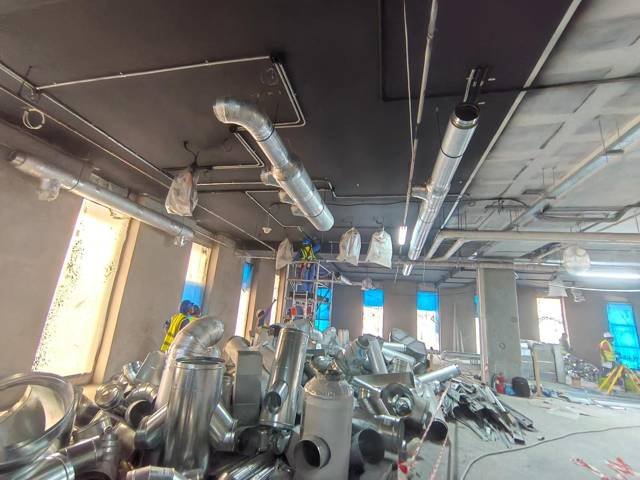 Spiral ductwork installation