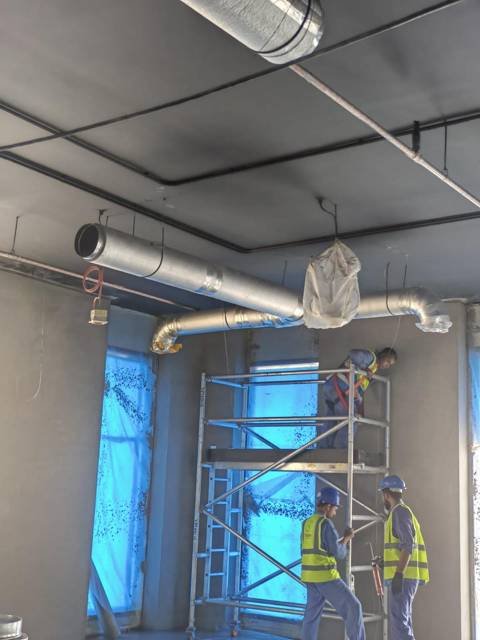 Ductwork installation team