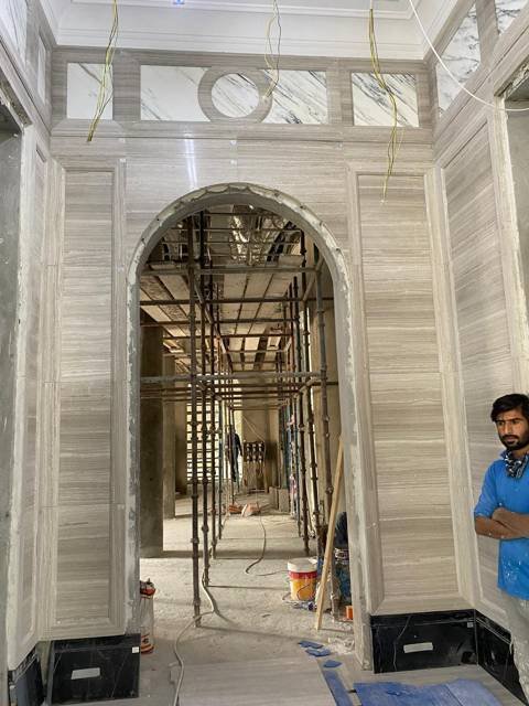 Marble archway cladding